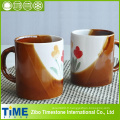 Tasse en zèbre brun en grès avec motif main-peinture (CM612050)